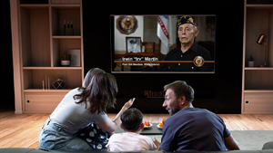 Family watching Irv from the American Legion - Thumbnail